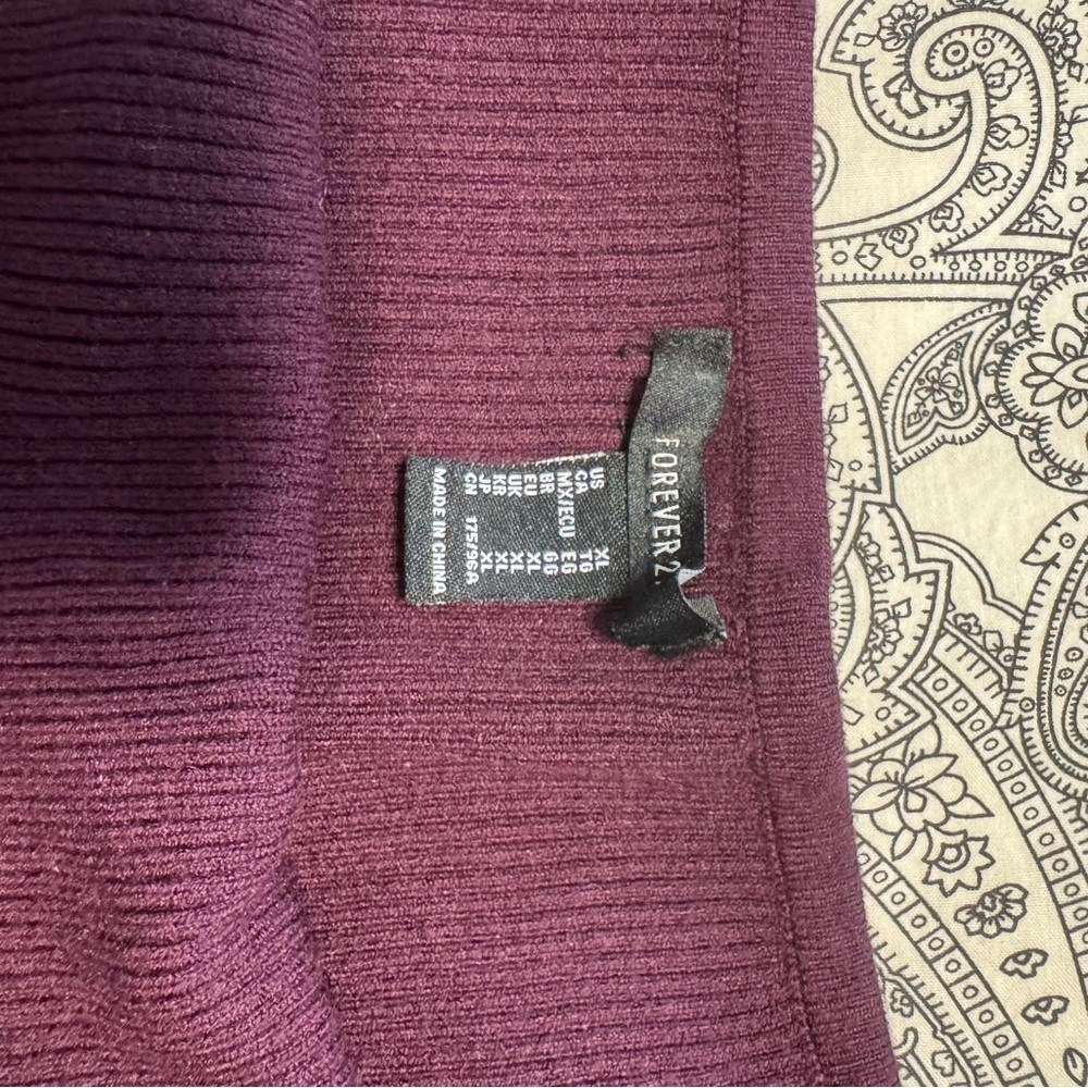 Forever 21 Plum Ribbed Top